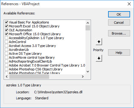 microsoft office 15.0 object library